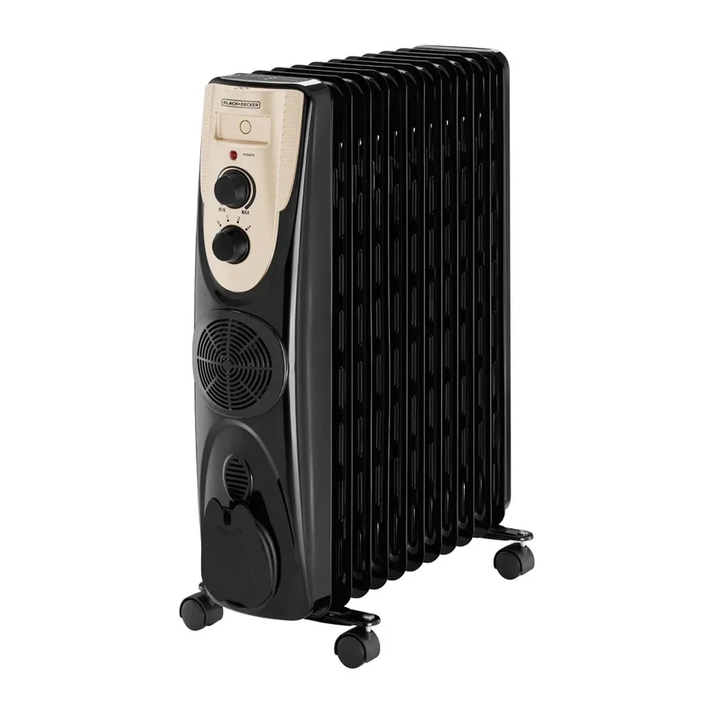 Black & Decker 2500W 11 Fin Oil Radiator Heater with Fan Forced Black OR011FD-B5 /2 Years Warranty