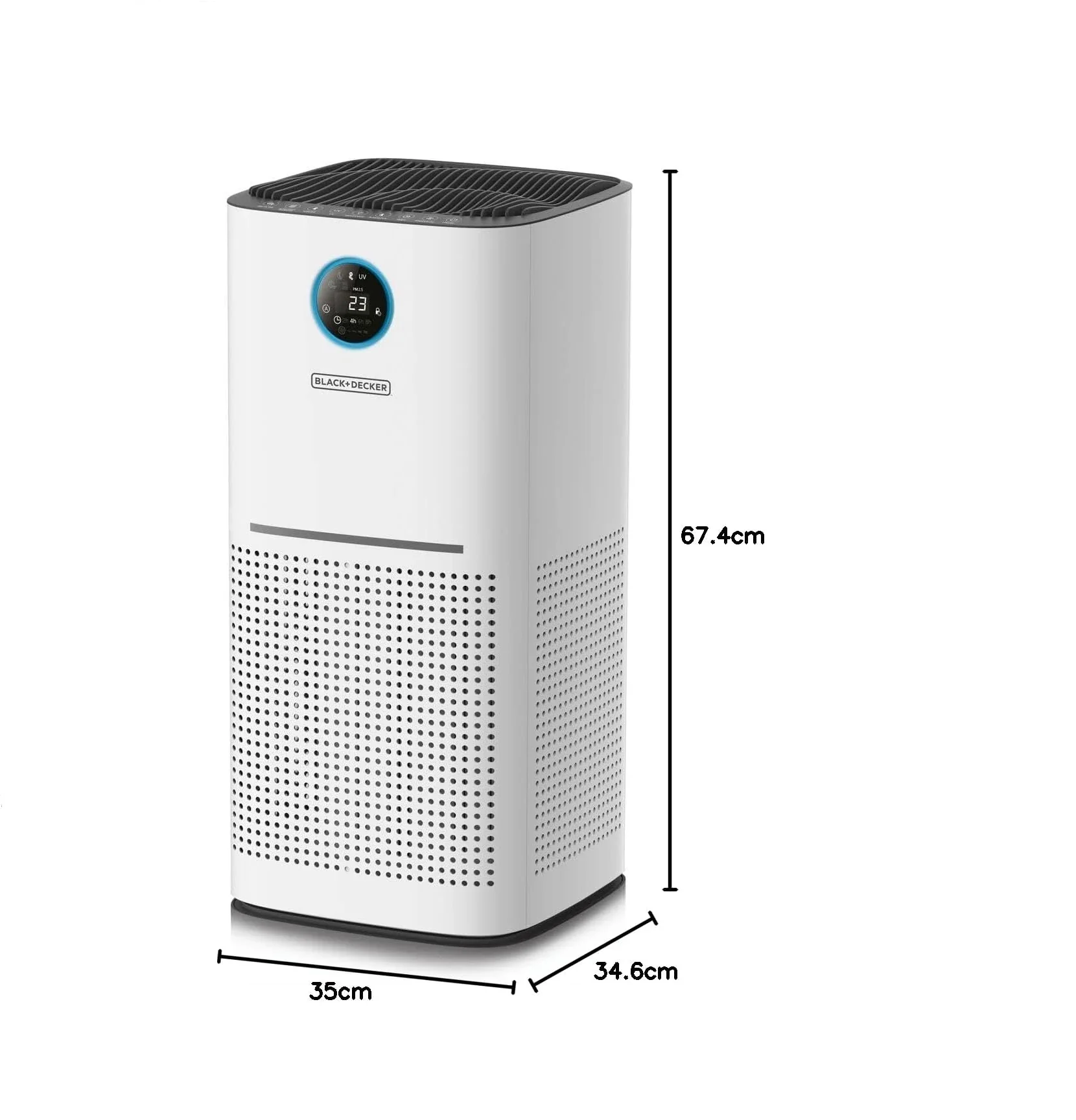 BLACK+DECKER Air Purifier AP3560-B5 for Large Room upto 60m2 HEPA 13 air filter PM2.5 Real Time Air Quality Sensor CADR 470m3/h