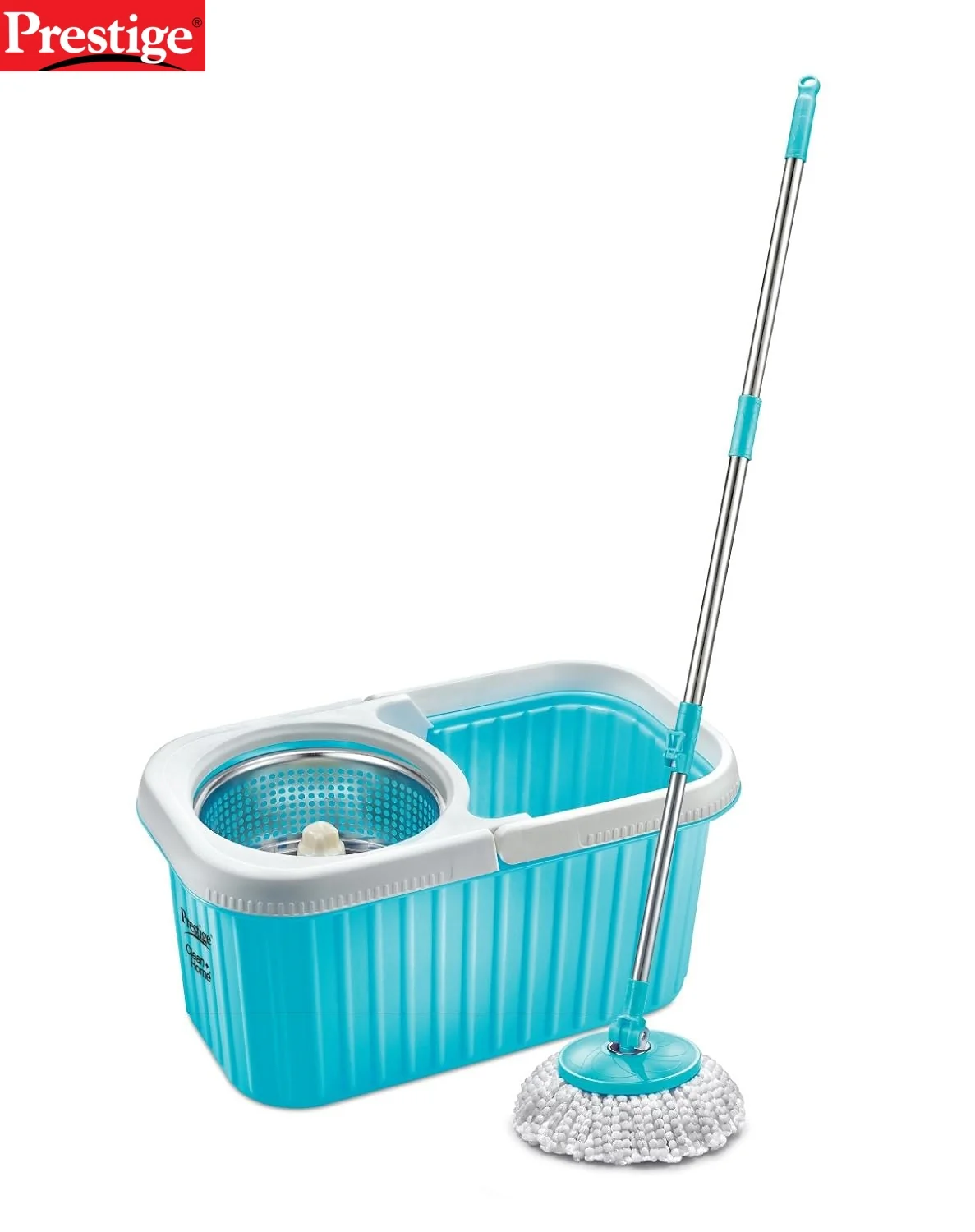 Prestige Magic Spin Mop PSB 11 with 2 Mop-heads and Twin Buckets (Blue)