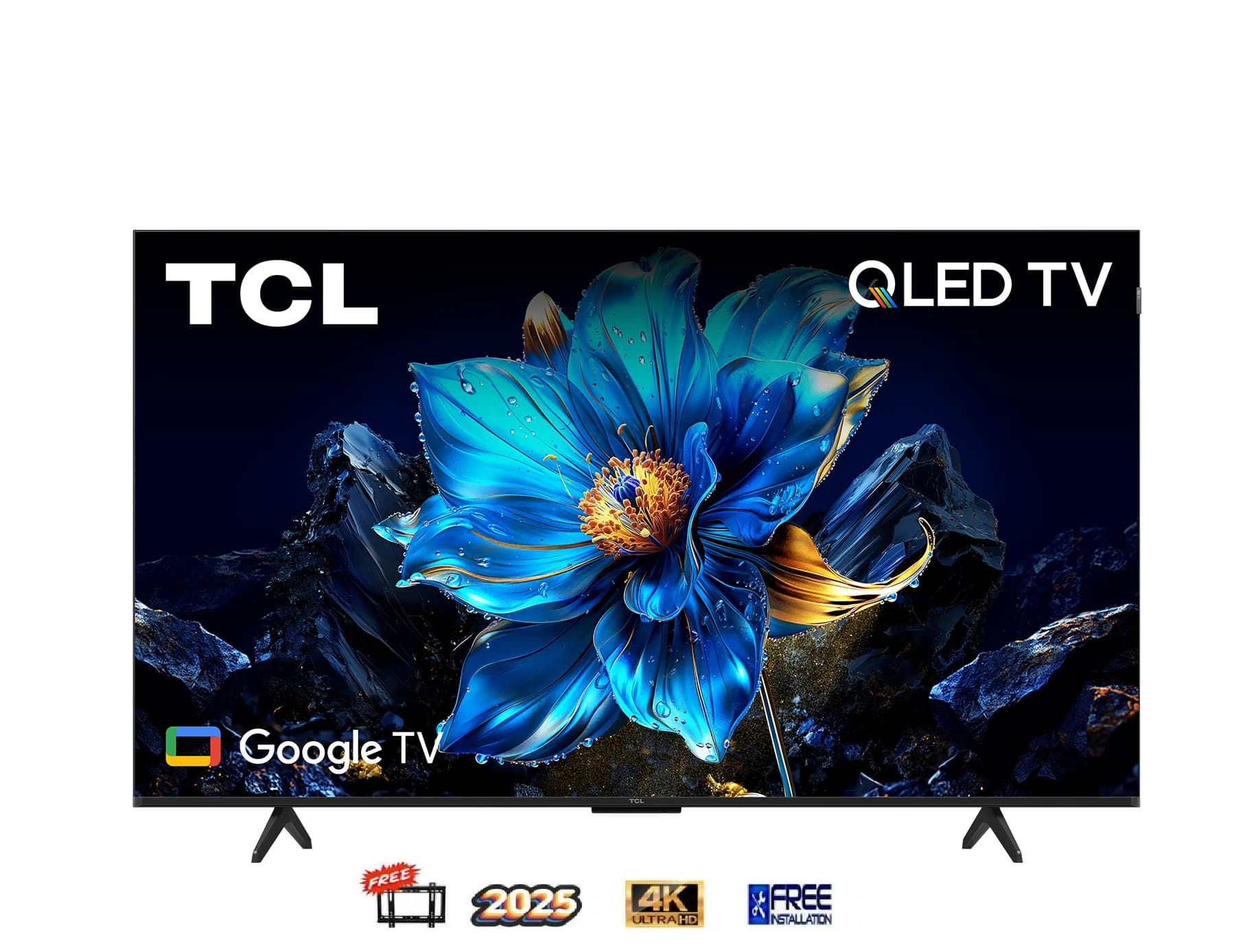 TCL 55P7K 55" QLED 4K Ultra HD HDR Google TV (Google Assistant, Freeview Play, Dolby Atmos, Dolby Vision, HDR10+, 120Hz Game Accelerator, Motion Clarity (2025 New Model)
