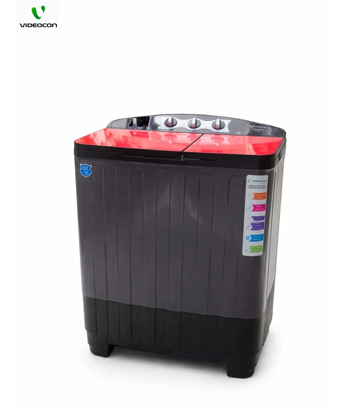 Videocon 8 Kg Semi Automatic Washing Machine with Glass Door (VWM-8.0GW)