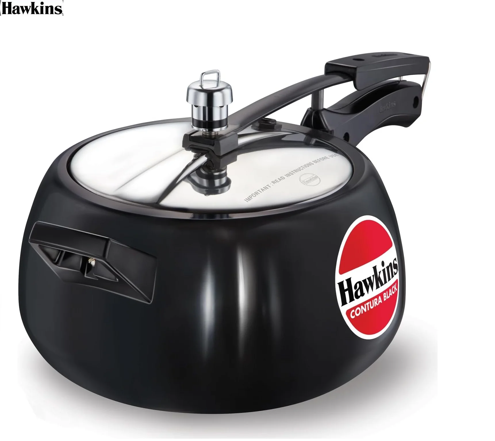 Hawkins CB50 Hard Anodised Pressure Cooker, 5-Liter,Black