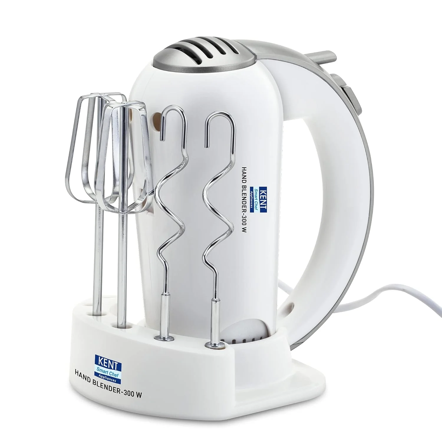 KENT Hand Blender 300 Watt 5 Variable Speed Control | Multiple Beaters & Dough Hooks
