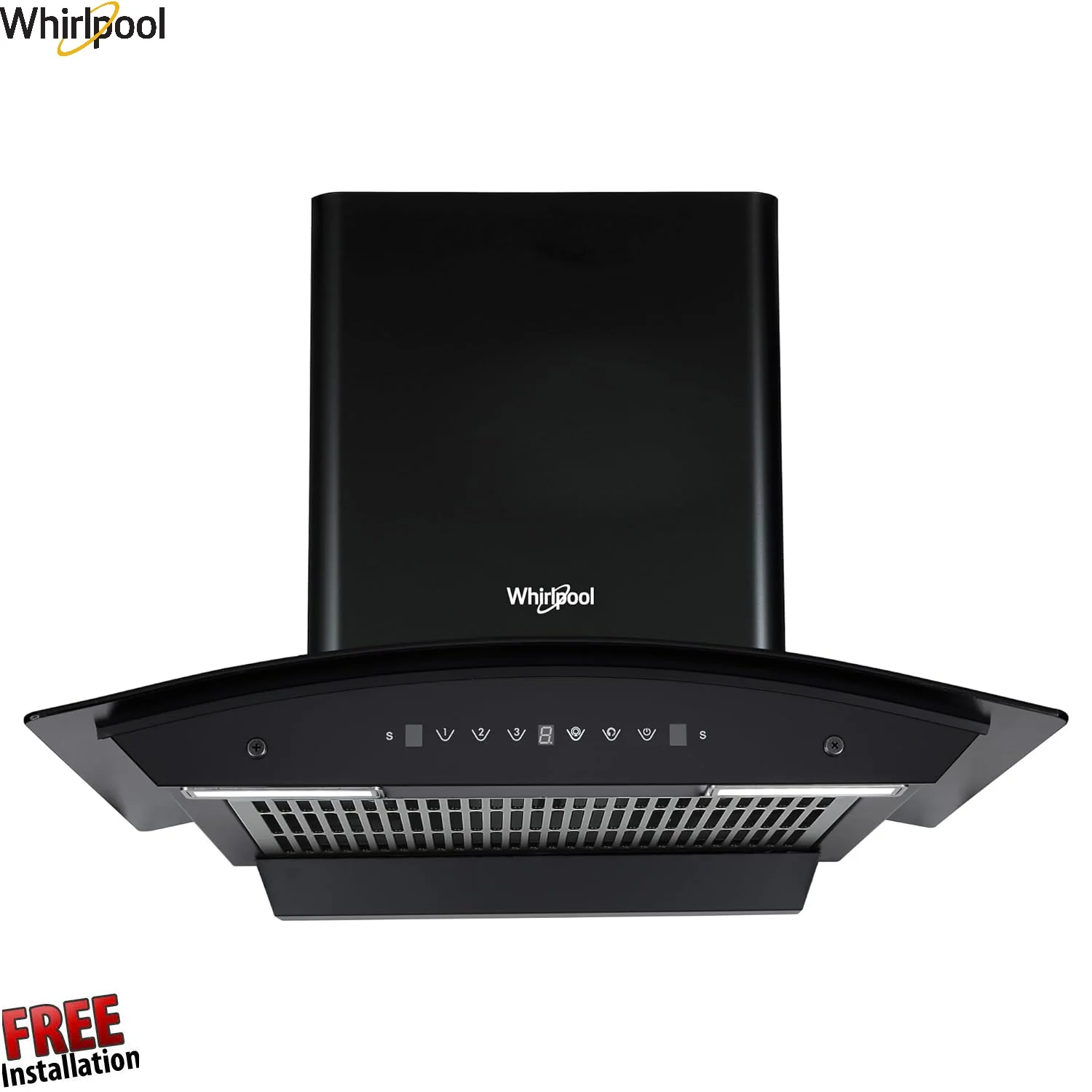 Whirlpool 60cm 1200 m3/hr Filter less Auto-Clean Kitchen Chimney (CGFL 604 HAC BK HOOD, Touch + Gesture Control, Black)