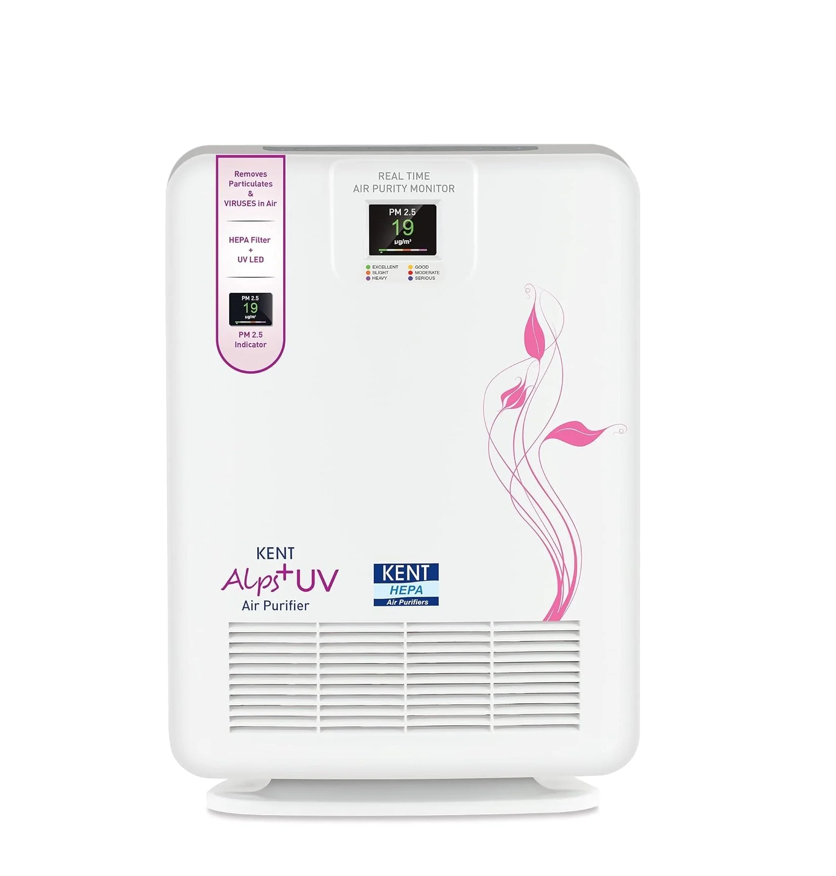 KENT 15008 Alps+ UV Air Purifier | Highly Efficient HEPA Technology | Smart Air Purifier | Cleaner Air Every Time | UV LED That Kills Bacteria & Viruses