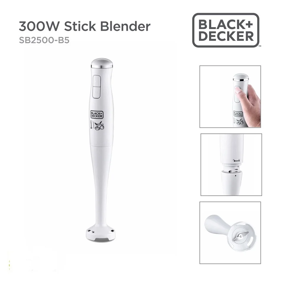 BLACK+DECKER 300W STICK BLENDER SB2500-B5