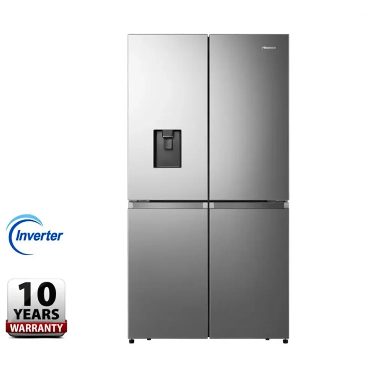 Hisense RQ73WC4SAV 610L Inverter 4 Crossed Door Refrigerator With Water Dispenser