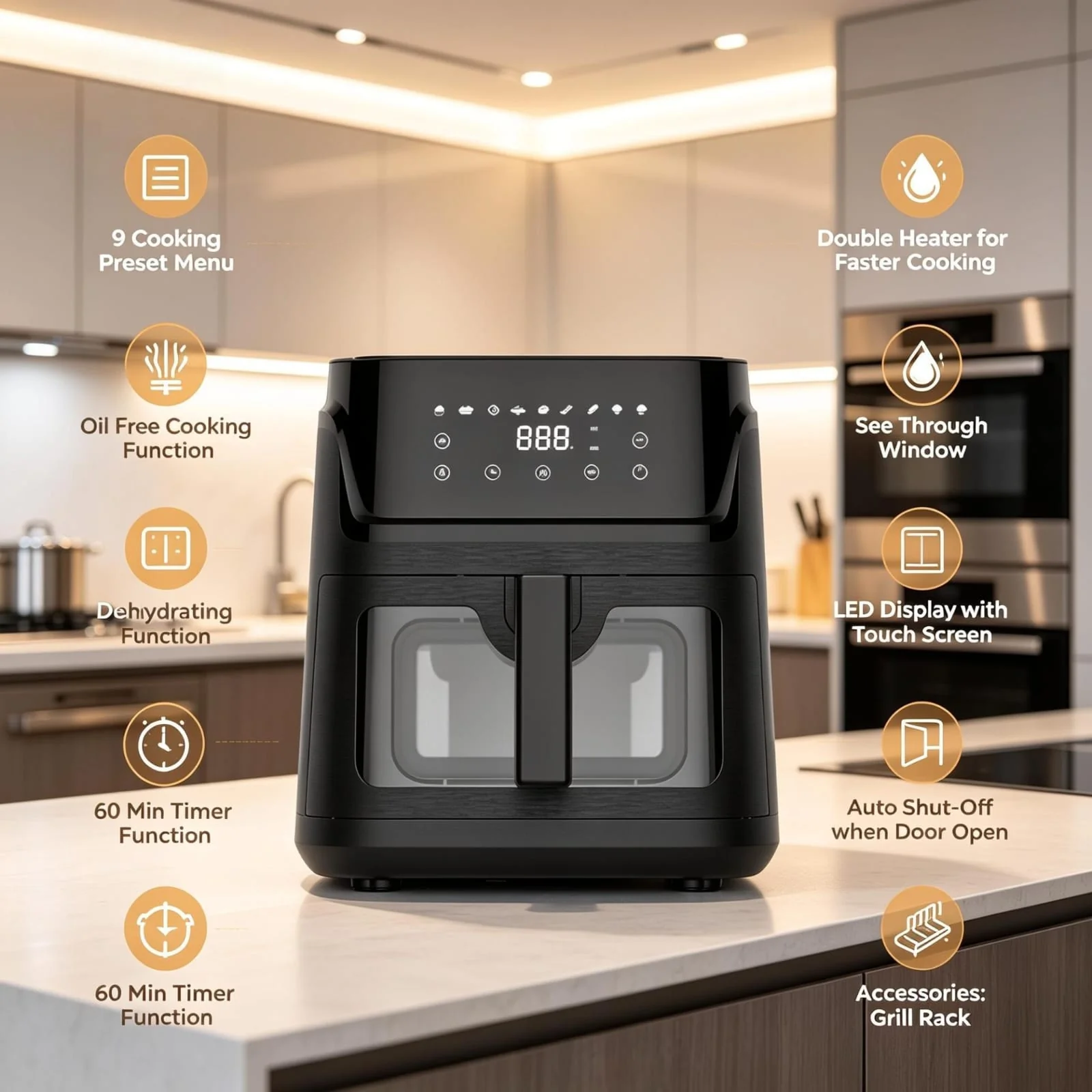 CG Digital Display Air Fryer 7.2 Liter (CGAF72D05)