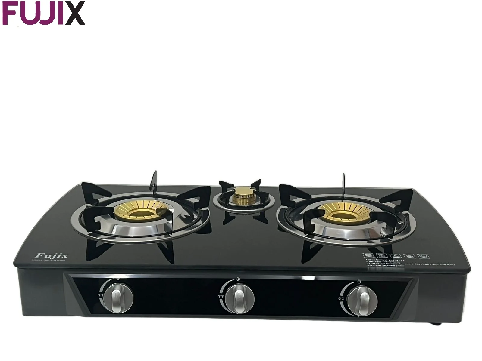 Fujix 3 Burner Automatic Stove 3-MX_ Black