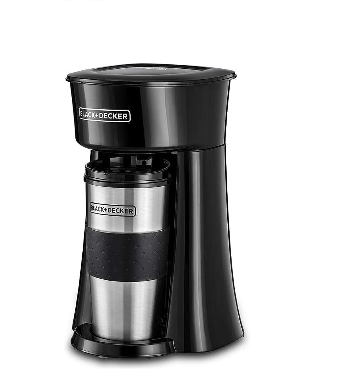 BLACK+DECKER Coffee Machine, 650W, 360ml Travel Mug, Black - DCT10-B5