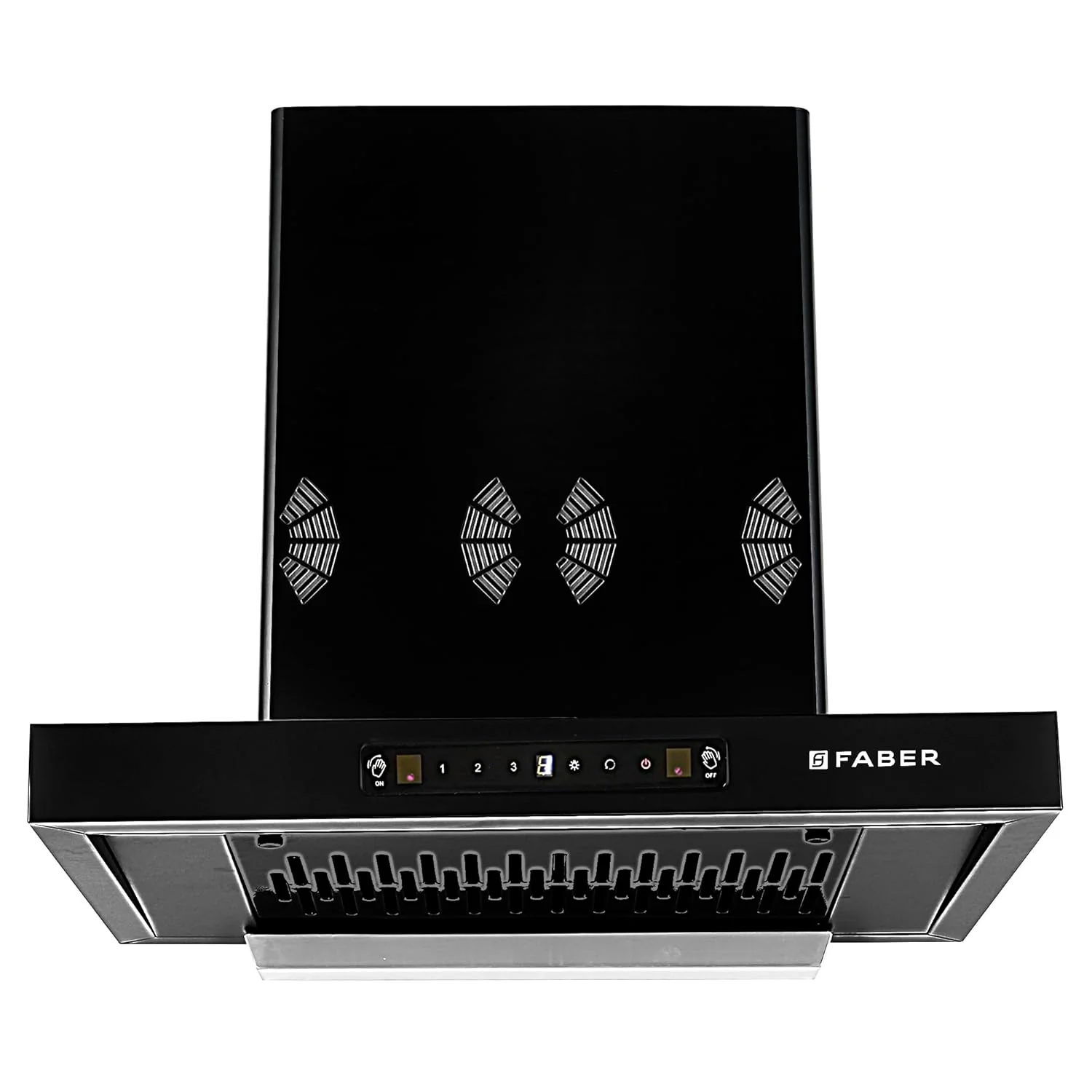 FABER Bonito 3D IND HC SC FL BK 60cm 1350m3/hr Wall Mounted Chimney with Touch & Gesture Control, Black