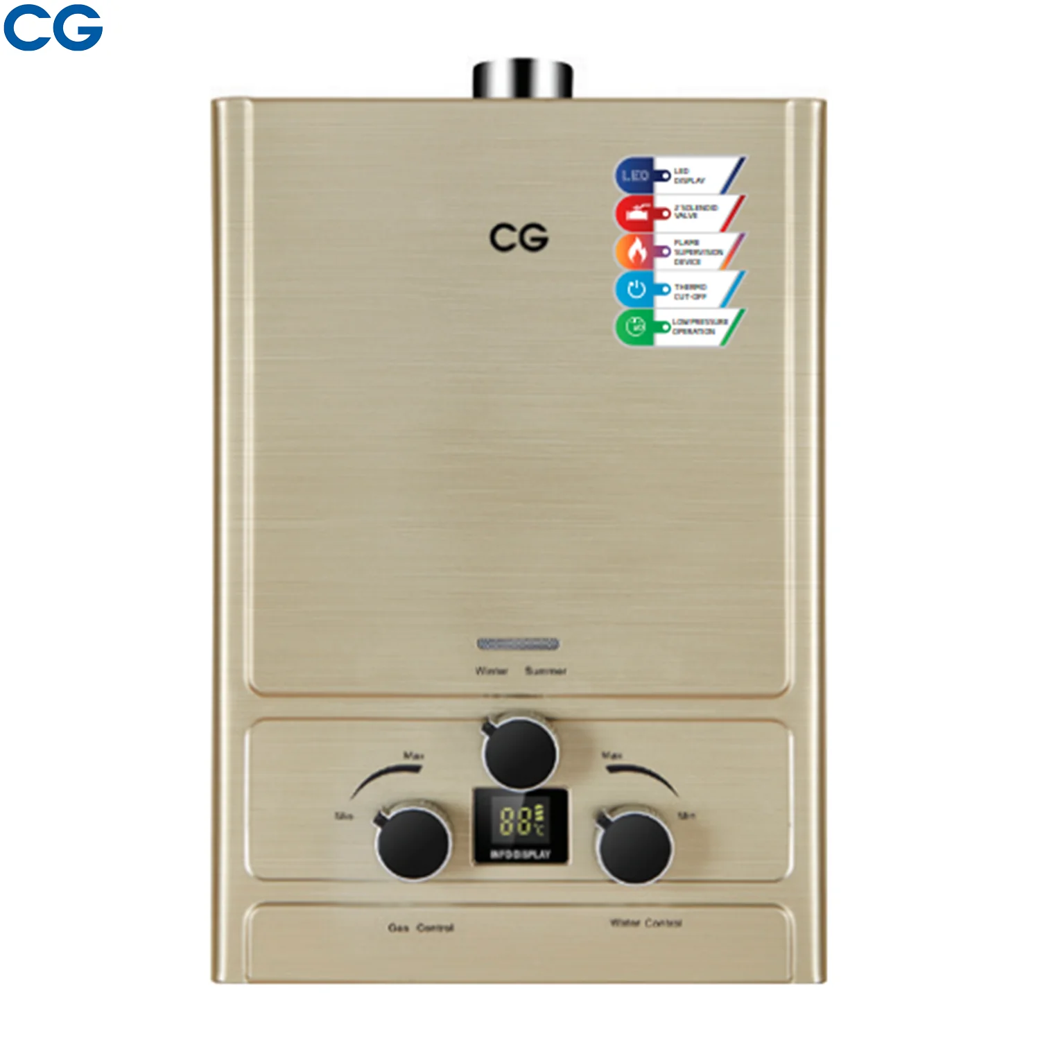 CG Gas Water Geyser -Duct Exhaust Type CGGWH6S/ 6 Liters / 1 year Warranty