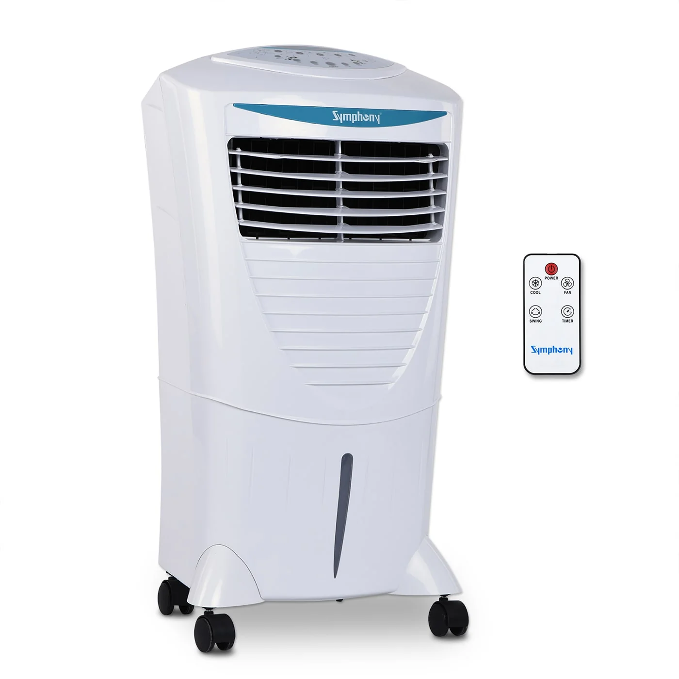 Symphony HICOOL 31T Personal Air Cooler For Home with Remote control & Powerful Blower, Knob Control, Honeycomb Pads, i-Pure Technology and Low Power Consumption (31L, White)