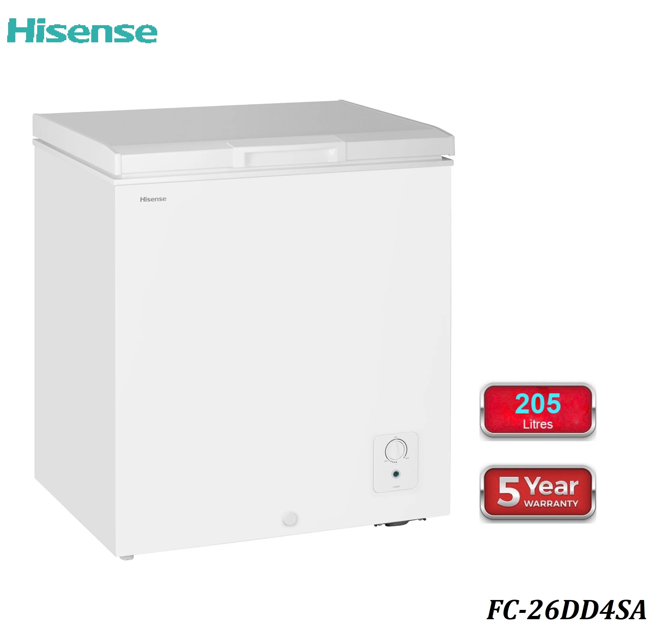 Hisense Hard Top Single Door Chest Freezer 205 Ltrs FC-26DD4SA