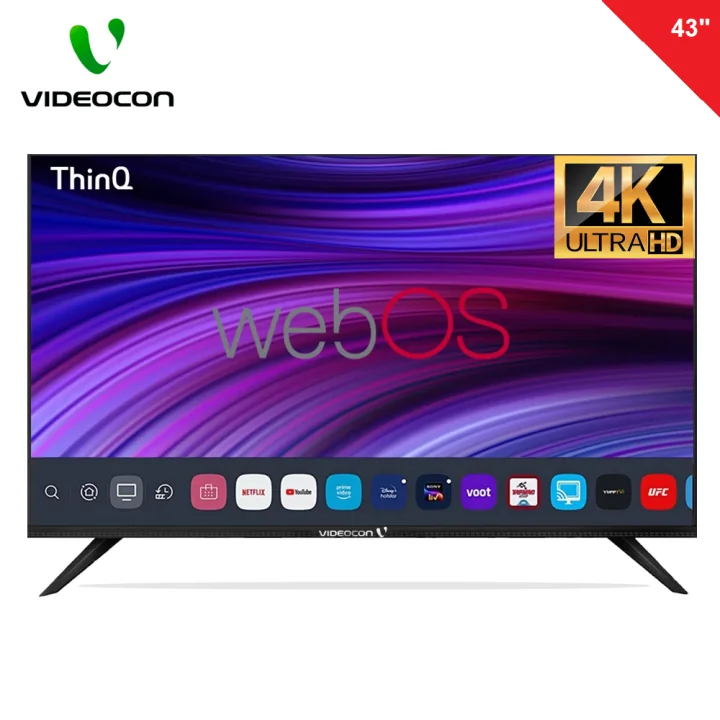 Videocon 43 inch Ultra HD 4K LED Smart WebOS TV with Magic Remote Bezel Less
