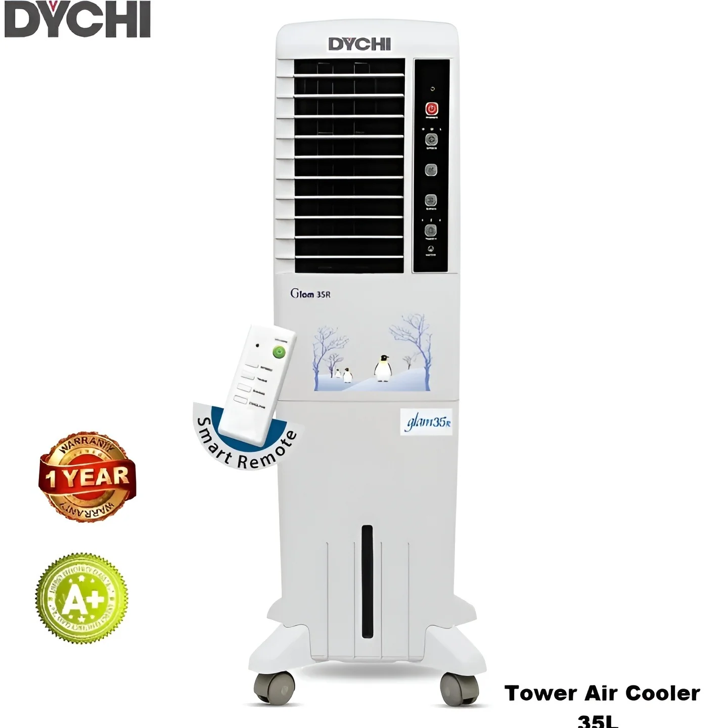 Dychi T35 Glam Tower Air Cooler With remote control _35 liters