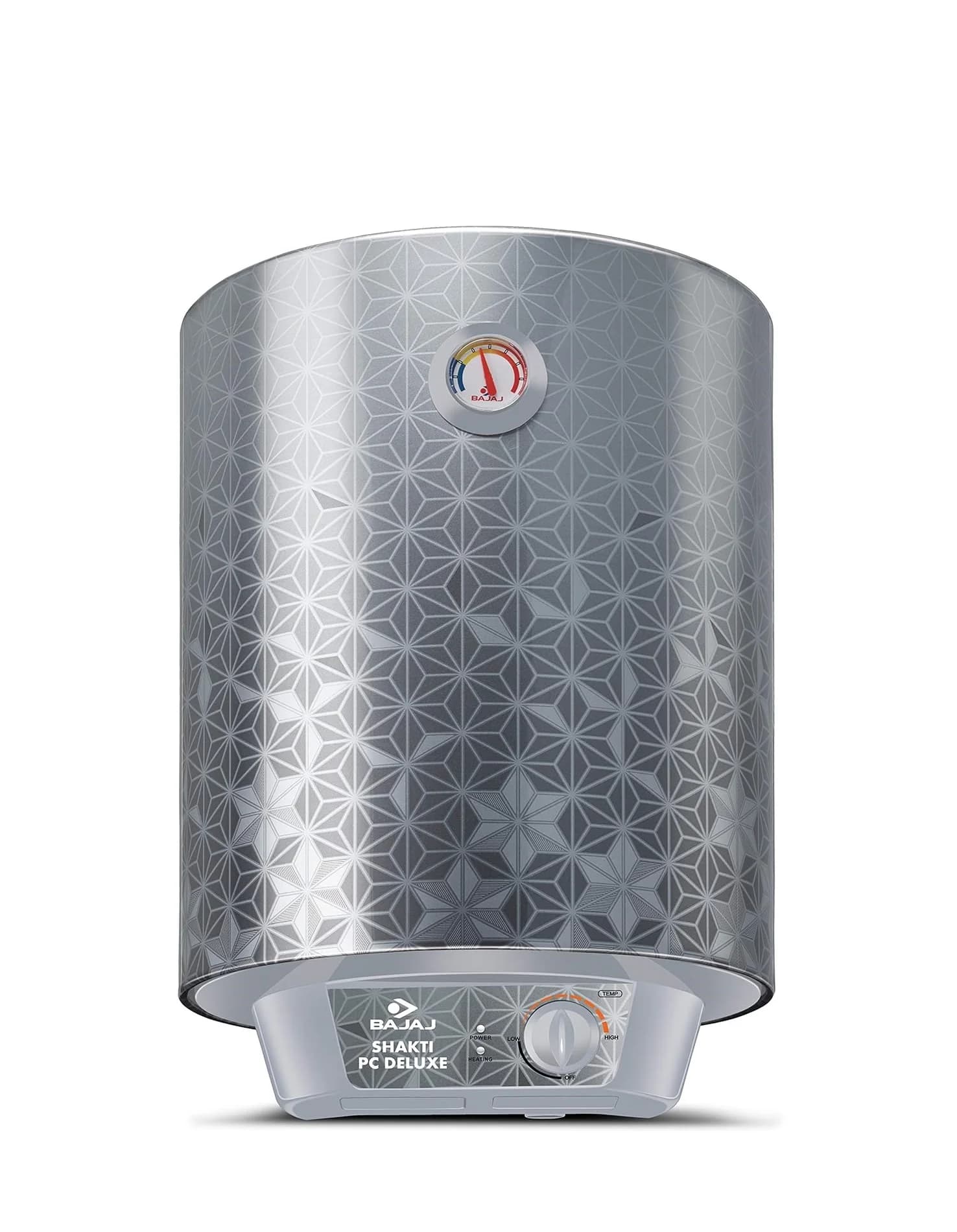 Bajaj Shakti PC Deluxe Storage 15 Liters Verical 4 Star Water Heater (Grey)