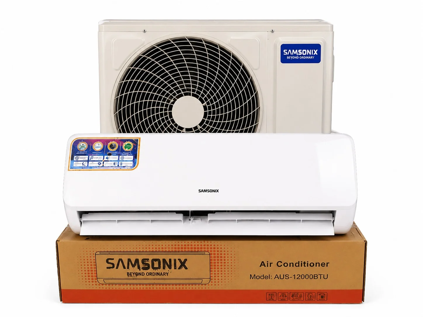 Samsonix AUS-12000BTU 1ton Cooling & Heating Split Wall Mount Air Conditioner/Free Installation