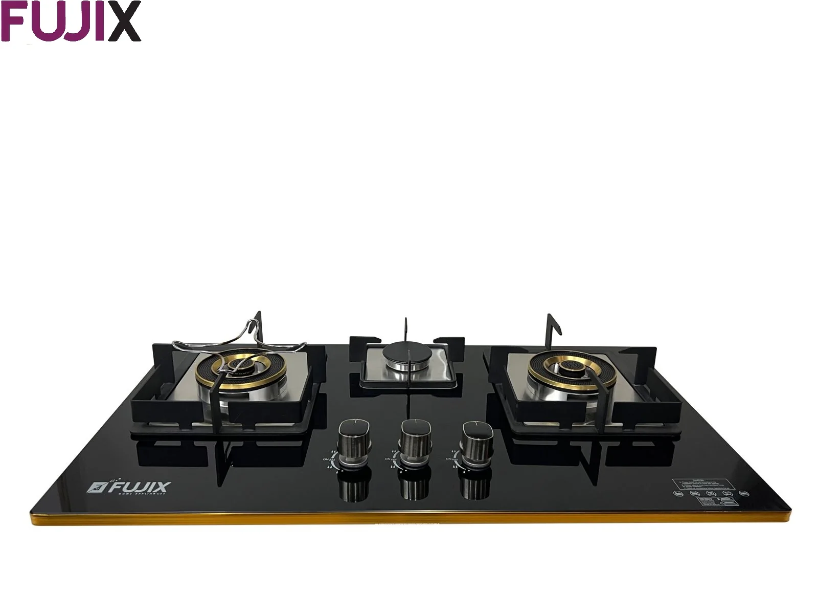 Fujix 3 Burner Gas Hob Battery Automatic Ignition (HSG_2362) Black