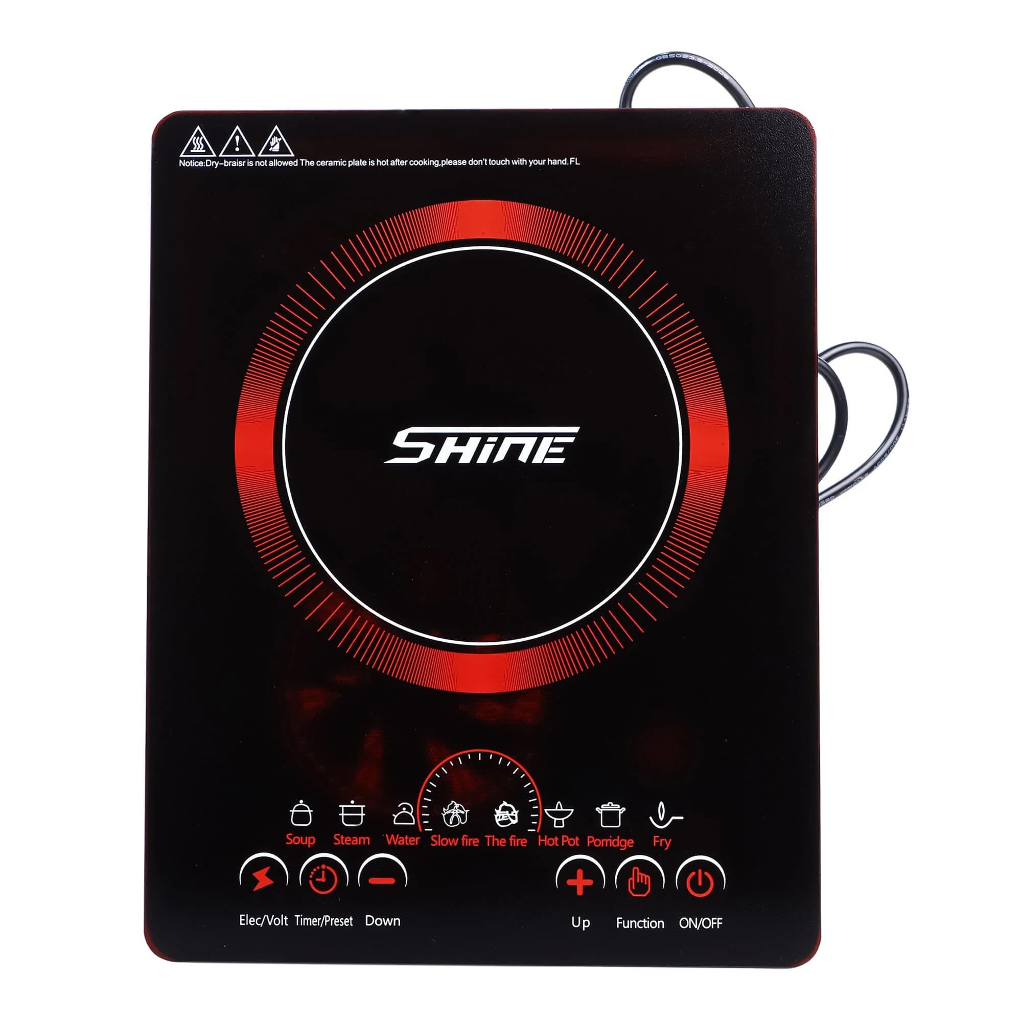 Shine induction Cooktop 2200 Watt With Touch Sensor Control (CRYSTAL T7N)