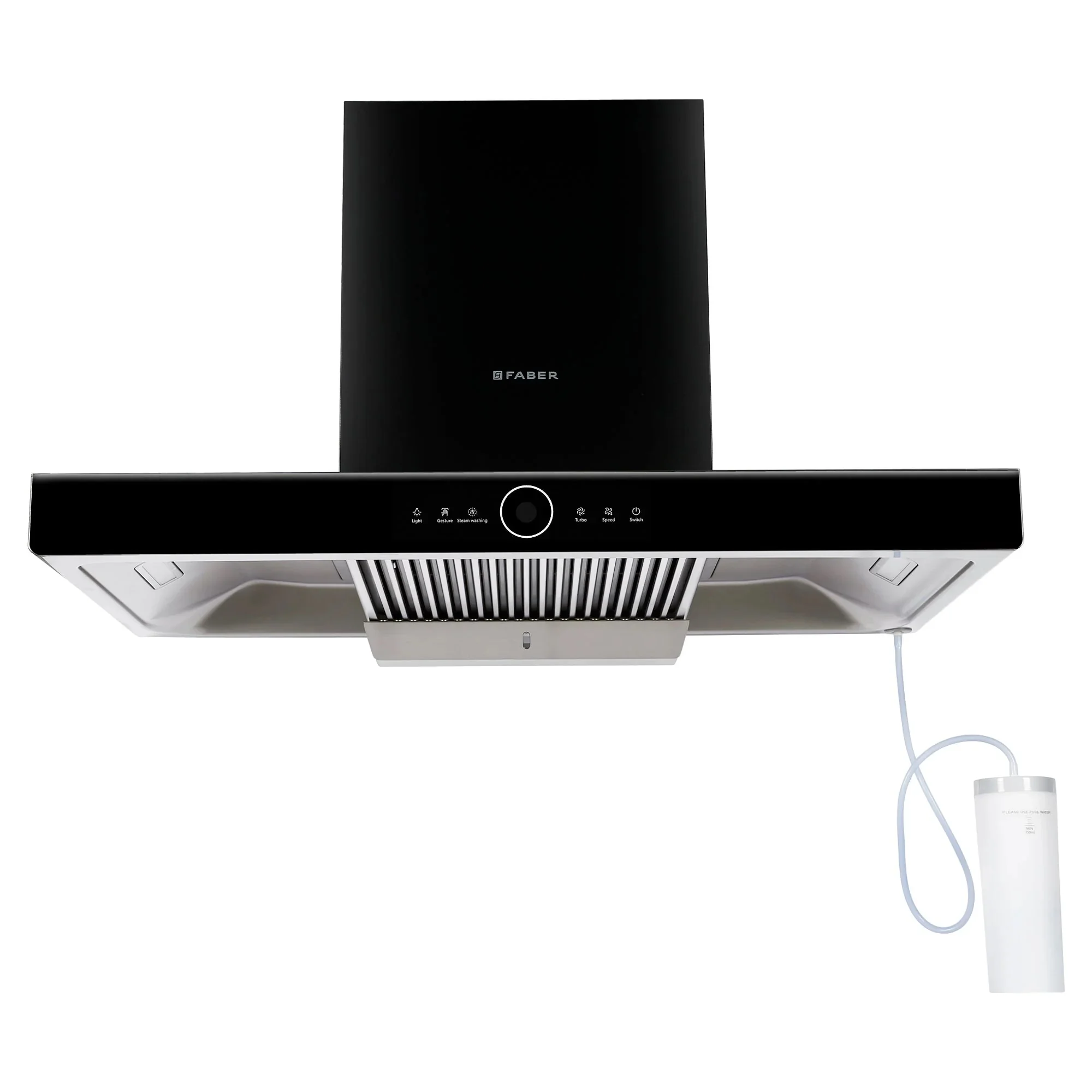FABER Hood Thunderbolt FL SW SC BK 90 Wall Mounted Chimney ( Black )