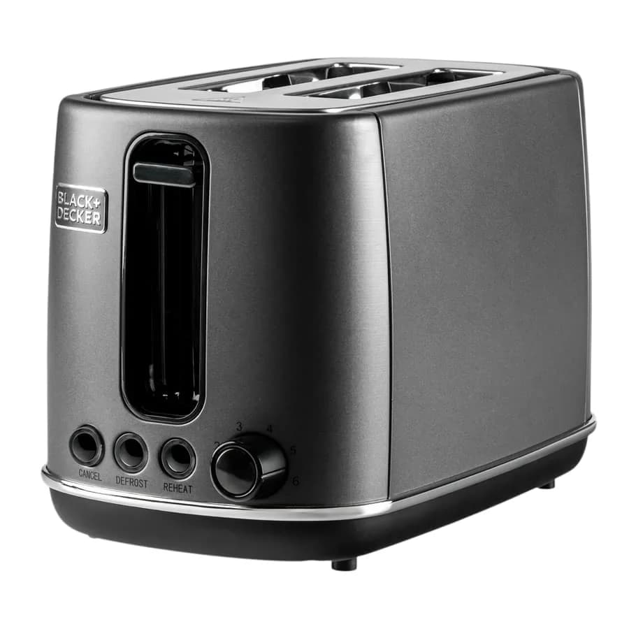 Black + Decker 2-Slice Stainless Steel Toaster W/Removable Crumb Tray, SSET225_B5