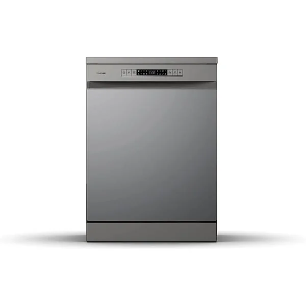 Hisense, 15 Place Setting Free Standing Dishwasher (HS623E90G) - Silver