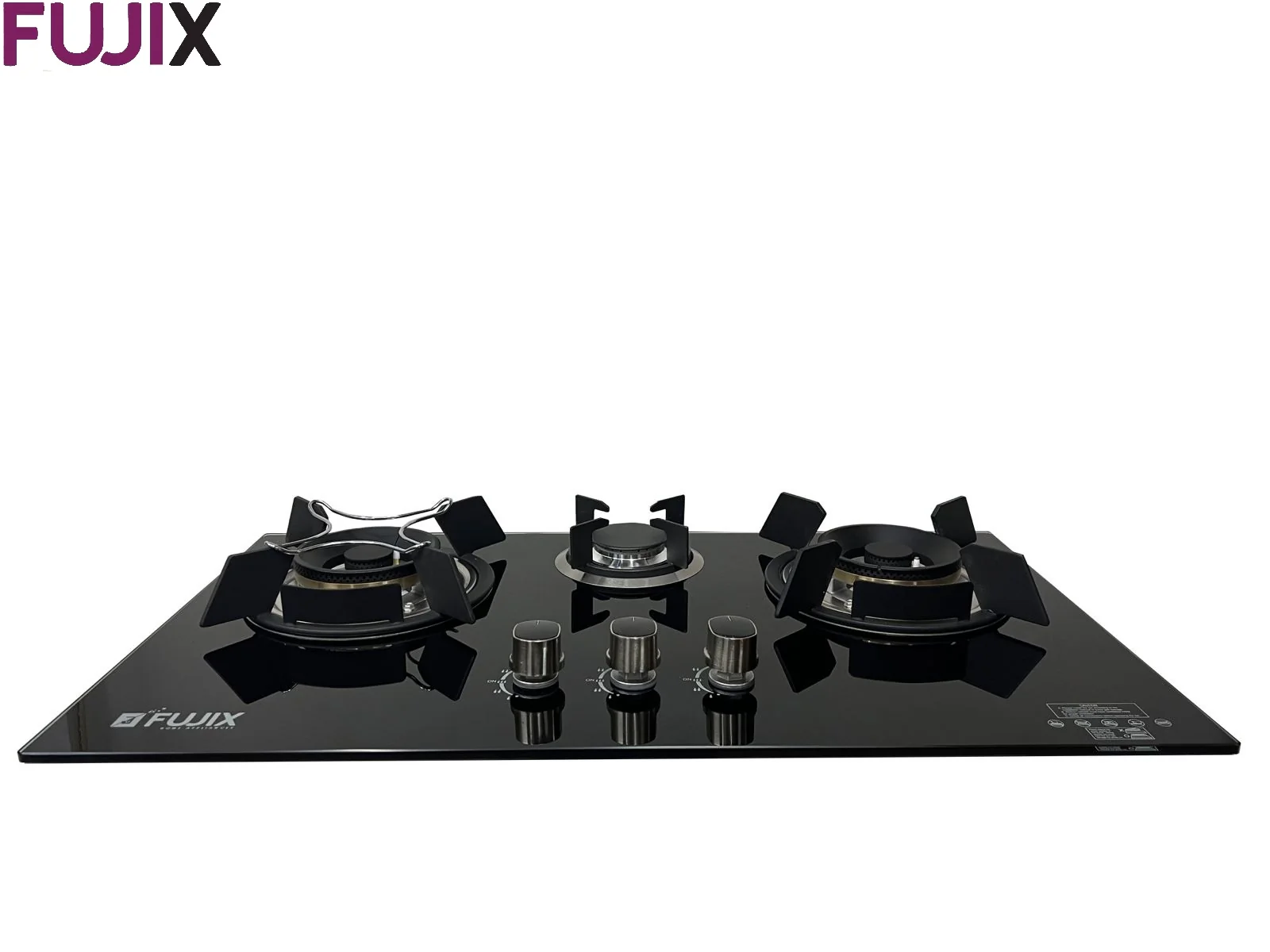 Fujix 3 Burner Gas Hob Battery Automatic Ignition (HSG_2346) Black