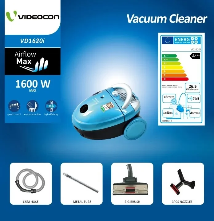 Videocon VD1620i 1600W Vacuum Cleaner with Airflow Max Technology