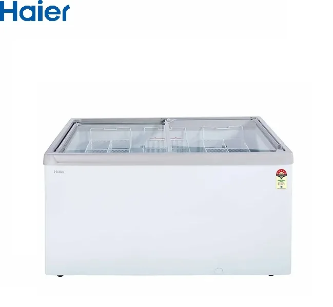Haier 400 Liters, Flat Glass Top Horizontal Freezer With 5 Star Rating_HFC-400GM5