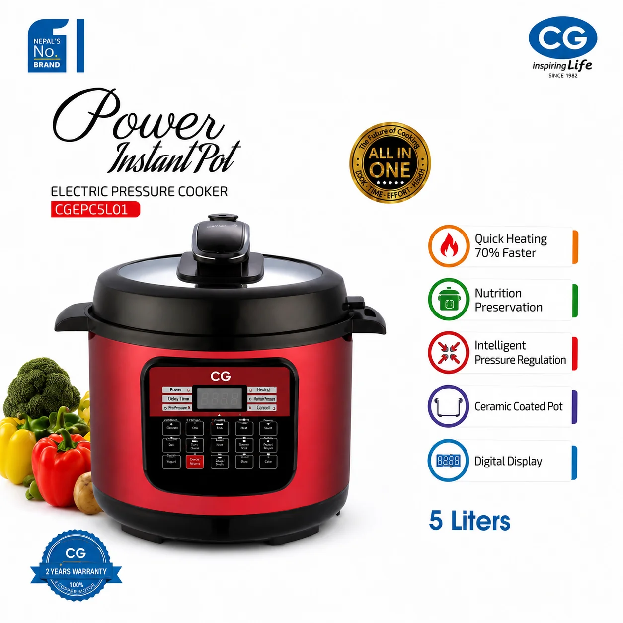 CG 5 Ltr. Electric Pressure Cooker_CGEPC5L01