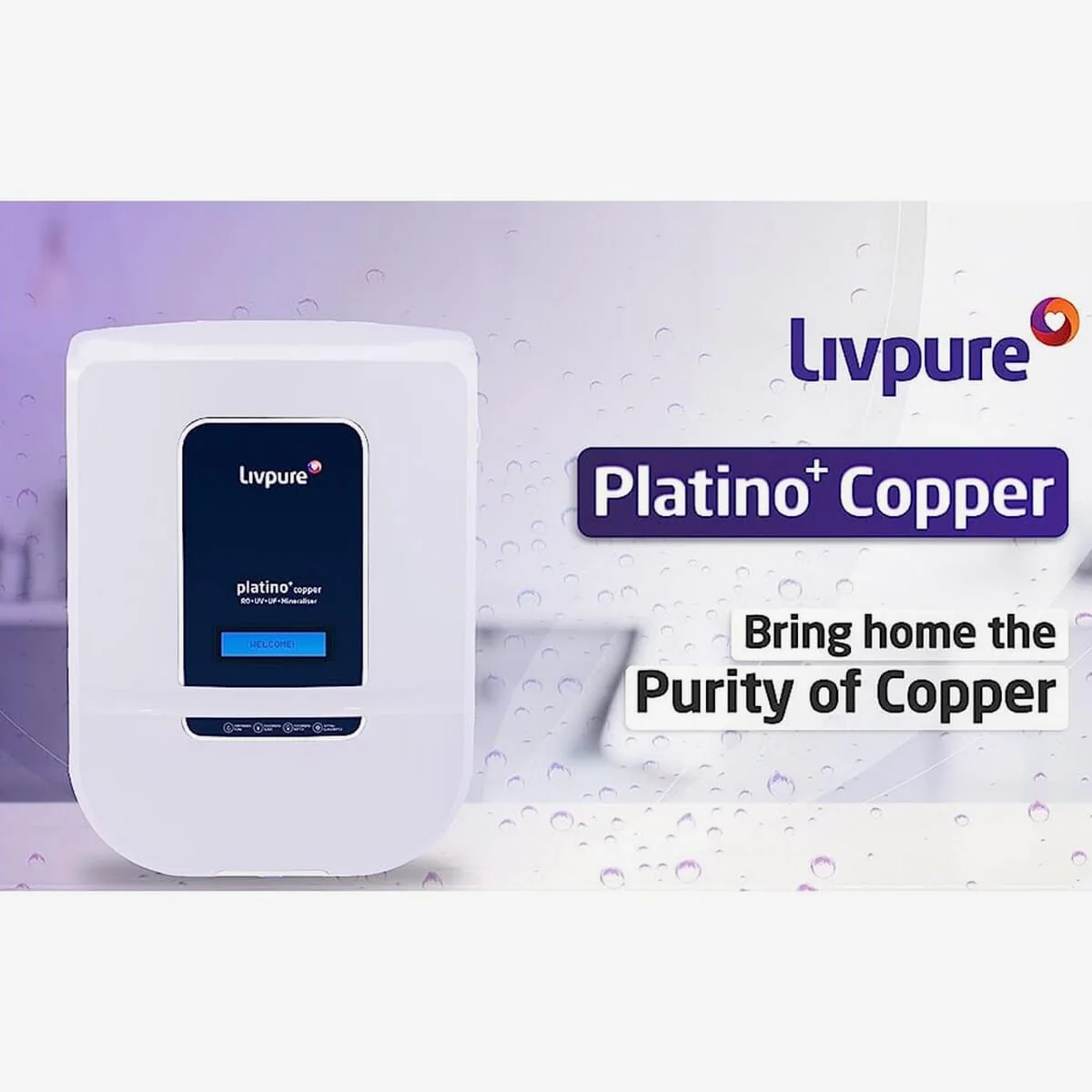 Livpure Platino + Copper (RO+UV +UF + Mineraliliser) Water Purifier
