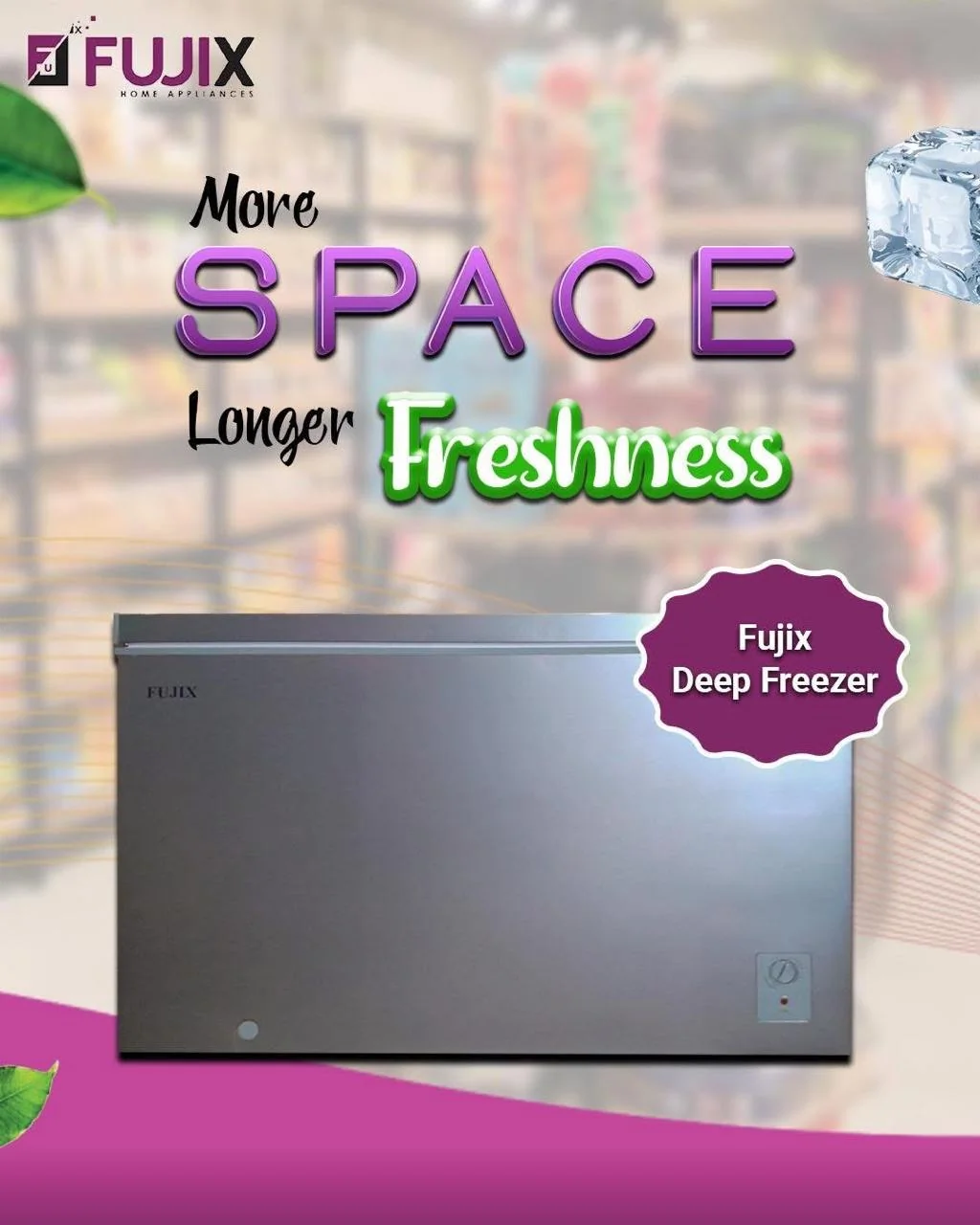 Fujix 350 Liters Convertible Deep Freezer ( NET-350) Titanium