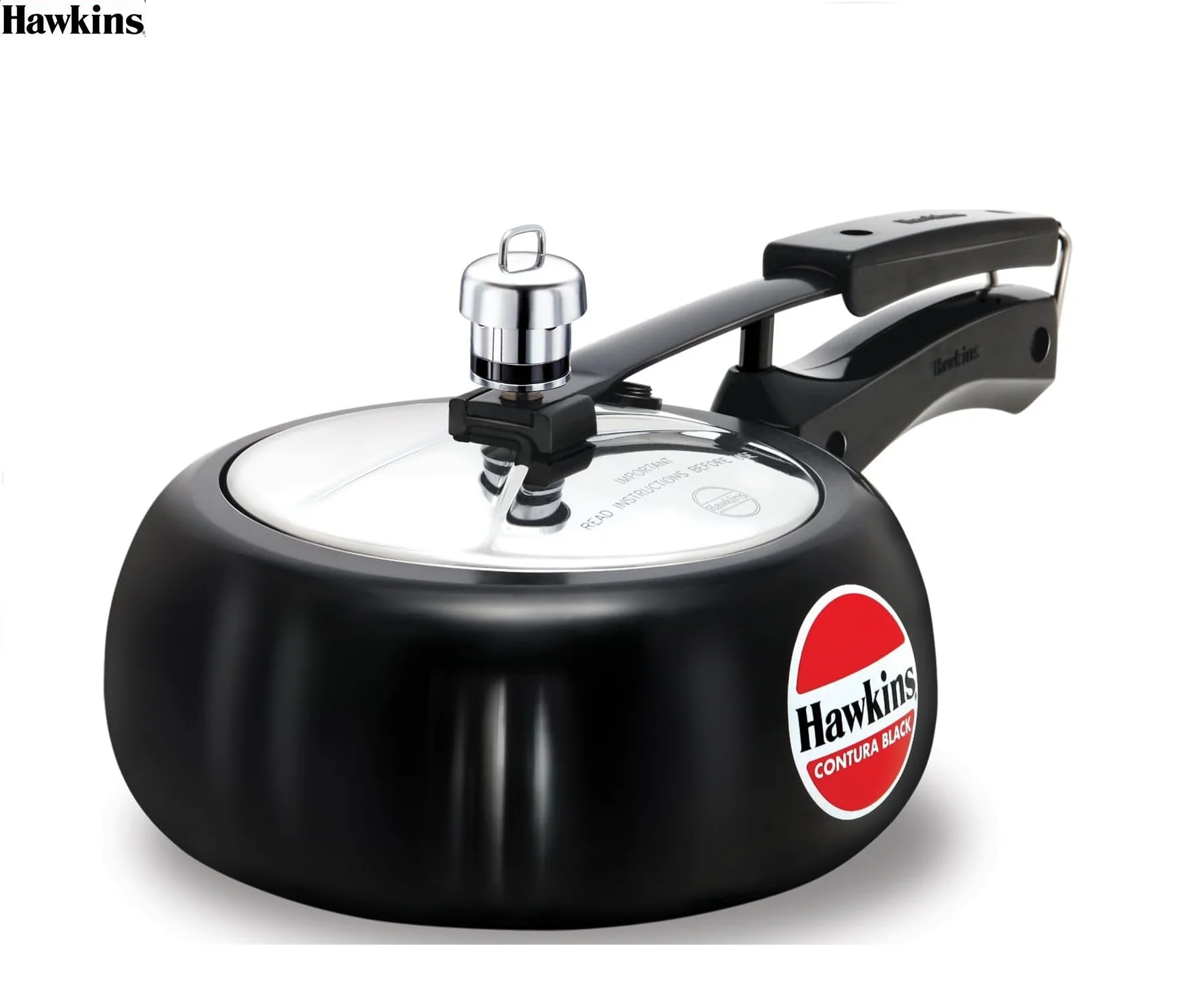 Hawkins CB20 Hard Anodised Pressure Cooker, 2-Liter, Contura Black