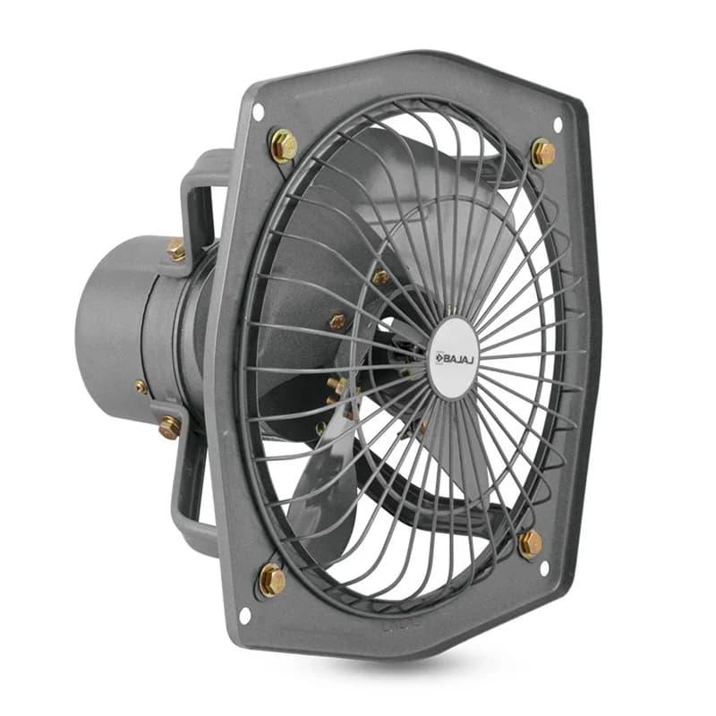 Bajaj Bahar 225 MM Exhaust Fan | High Speed | High Air Delivery | Strong Metal Body | Rust-Proof Body | Low Energy Consumption | Easy To Mount | 2 Yrs Warranty 【Metallic Grey】